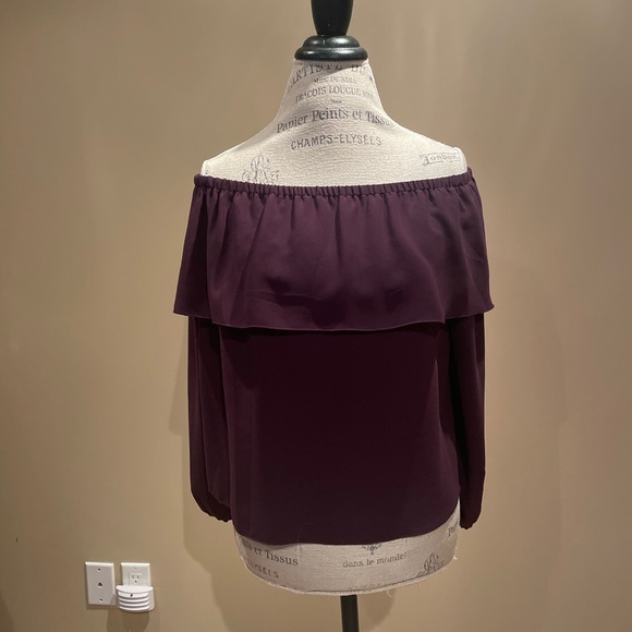 Aritzia -Wilfred Morel Off The Shoulder Blouse Sz S - Picture 6 of 9